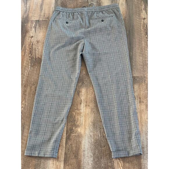 H&M Men's SlimFit Coupe Etroite black plaid pant Large - Picture 2 of 10